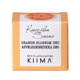 Handmade natural deodorant refill from Kaurilan Sauna in Finland, featuring plastic-free and sustainable packaging designed for the KIIMA applicator.