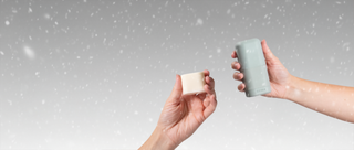 KIIMA holiday kit of 1 refillable applicator and 1 natural deodorant refill, ecofriendly packaging