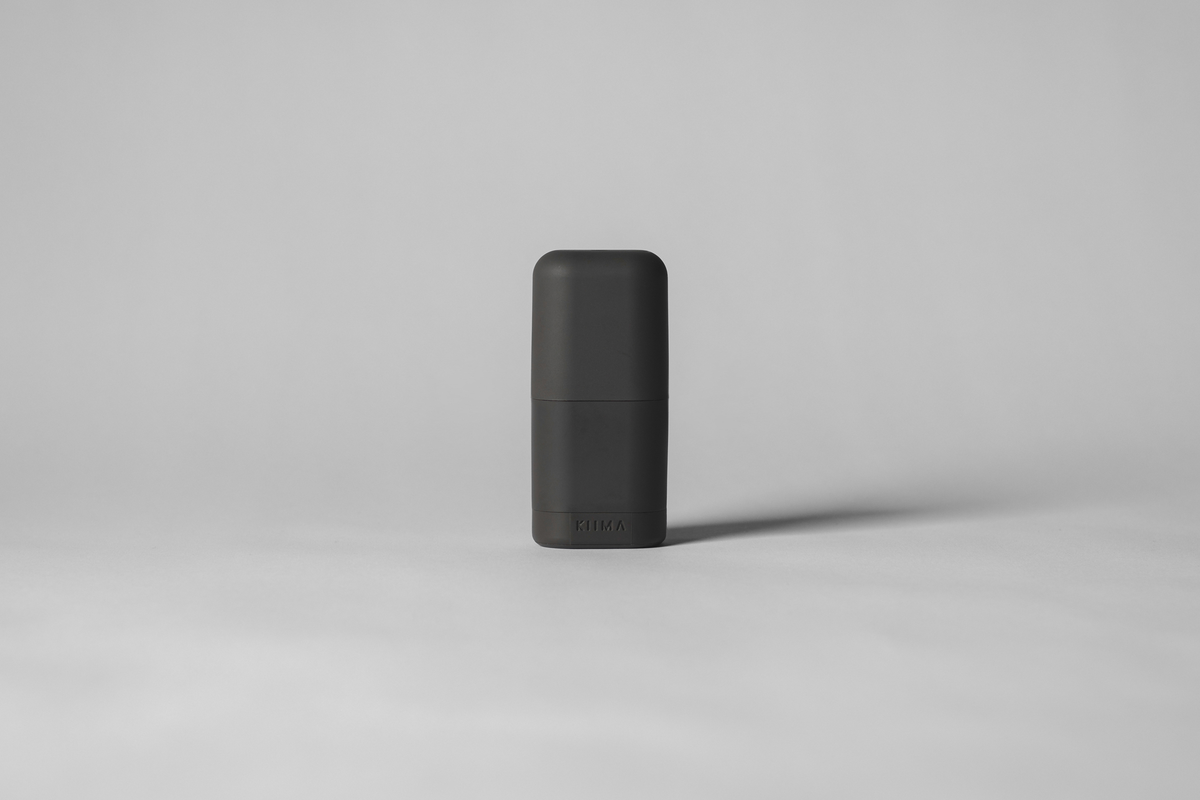 KIIMA refillable deodorant applicator, for natural skincare, in color Black Sand Beach, eco-friendly packaging, made in Canada