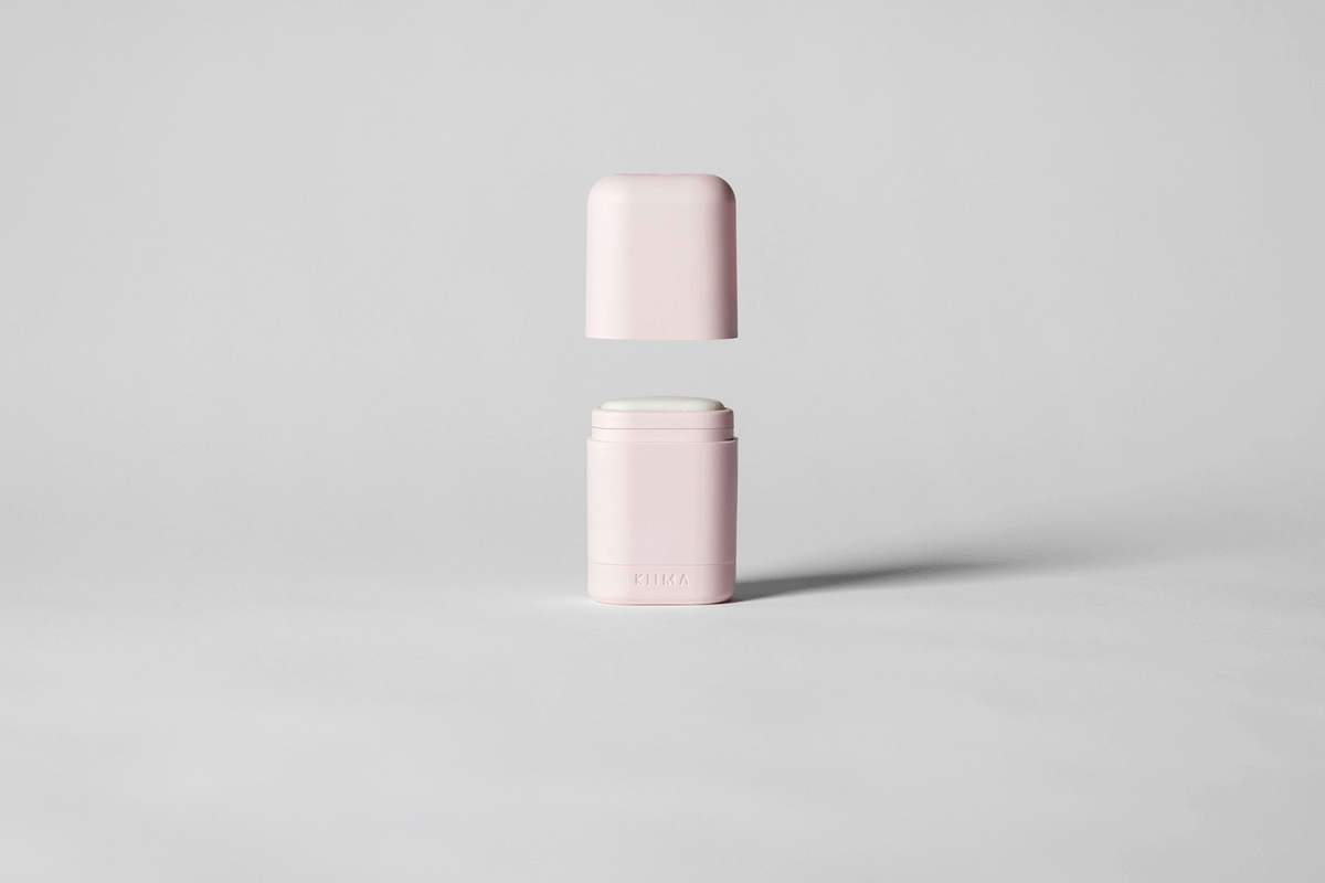 KIIMA refillable deodorant applicator, for natural skincare, in pink color, eco-friendly packaging, made in Canada
