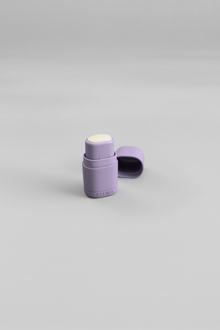 KIIMA refillable natural lip balm collection, eco-friendly lip care packaging, Malva color